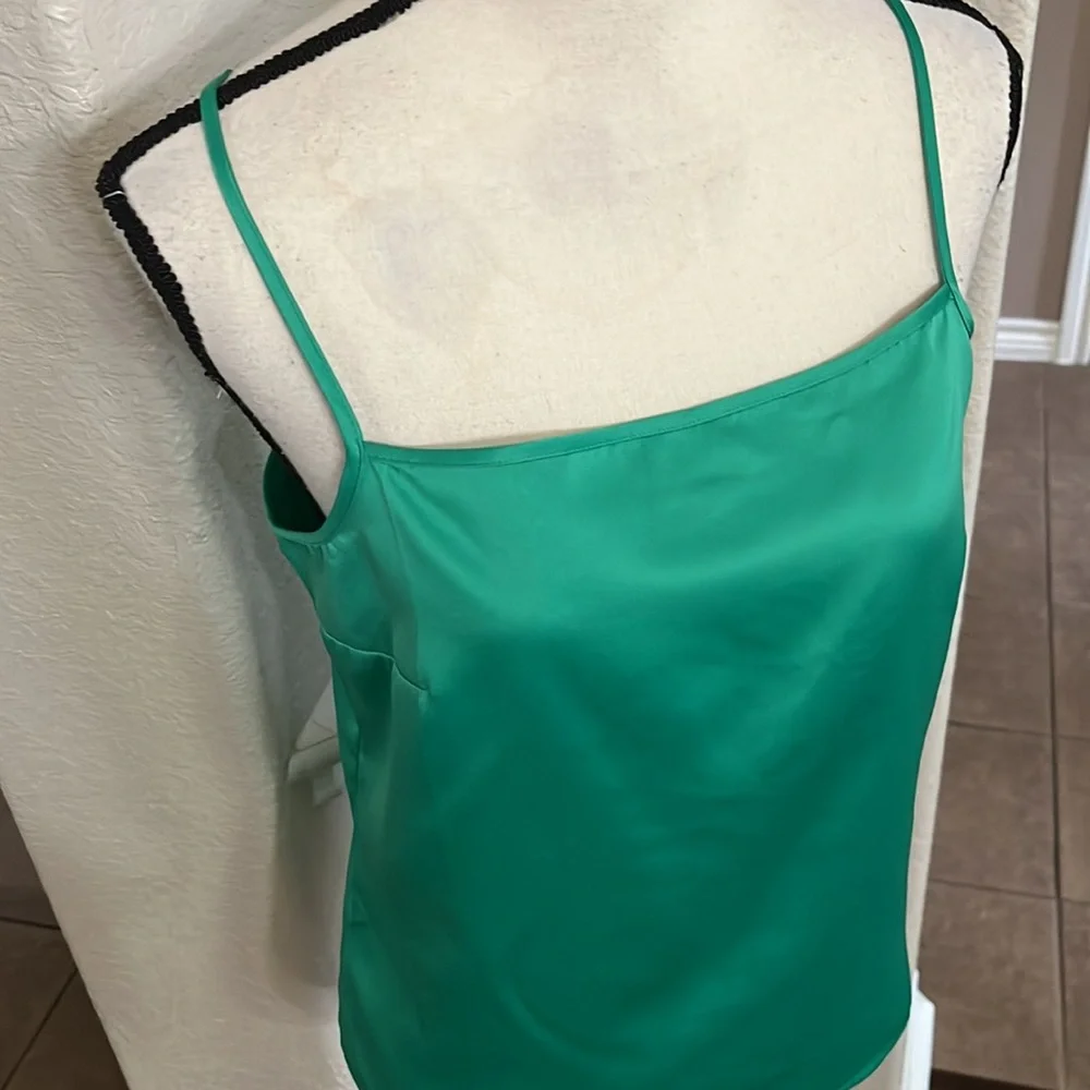 NWT J. Crew silky green (bright patina) cami top Size S